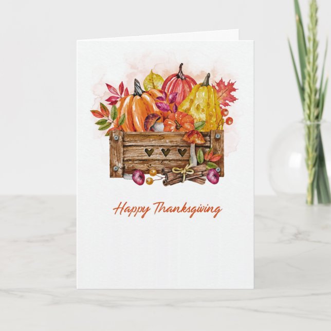 Carte de vœux de Thanksgiving - Photo facultative (Devant)