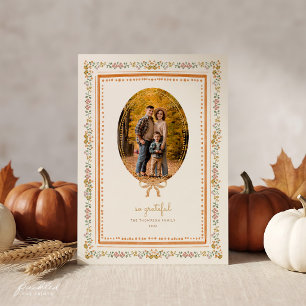 Carte de vœux de Thanksgiving pour famille si reco
