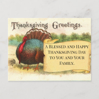 Carte de vœux de Thanksgiving pour la fête de la d