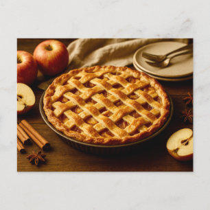 Carte de voeux de Thanksgiving pour tarte aux pomm