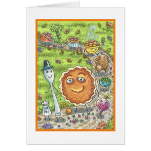 CARTE DE VŒUX DE THANKSGIVING PUMPKIN PIE PARADE B