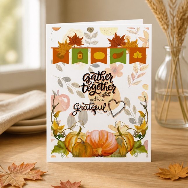Carte de vœux de Thanksgiving Rassemblement (Créateur téléchargé)