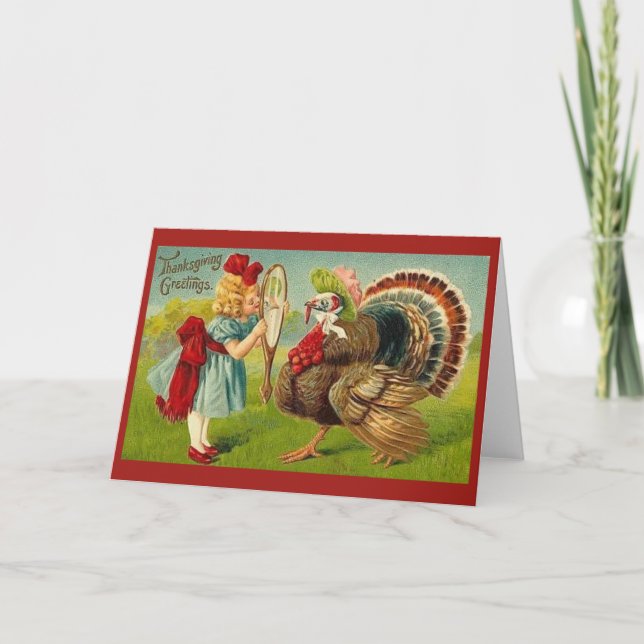 Carte de vœux de Thanksgiving victorienne (Devant)