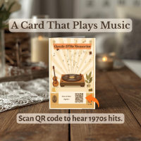 Carte de vœux de thérapie musicale nostalgique des