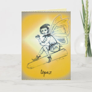 Carte de voeux de topaze/novembre