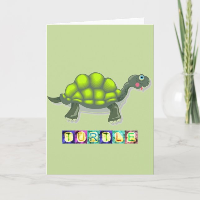 Carte de voeux de tortue (Devant)