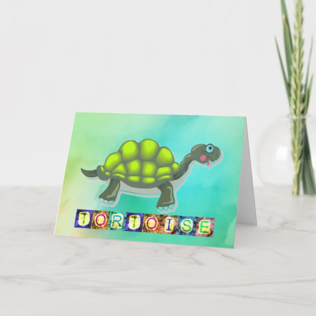 Carte de voeux de tortue (Devant)
