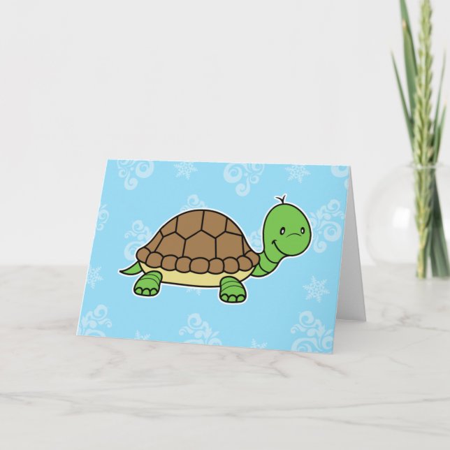 Carte de voeux de tortue (Devant)