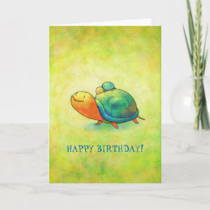 Carte de voeux de tortues de turquoise
