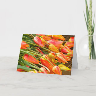 Carte de voeux de tulipe