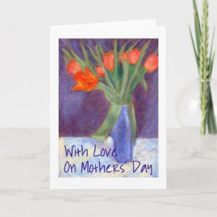 Carte de voeux de tulipes du jour de mère