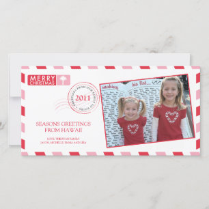 Carte de voeux de vacances Airmail