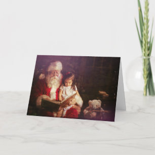 Carte de voeux de vacances avec le Père Noël