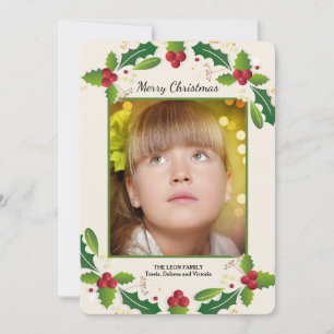 Carte de vœux de vacances avec photo de Holly Fram