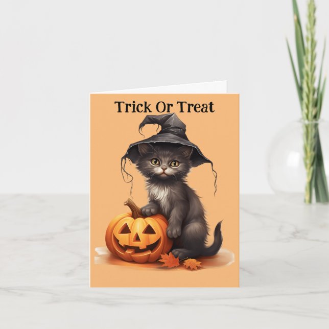 Carte de vœux de vacances avec un chaton dans le c (Devant)