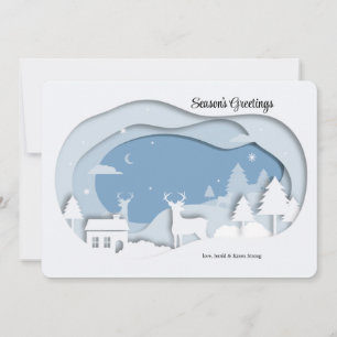 Carte De Voeux De Vacances Dans Les Bois