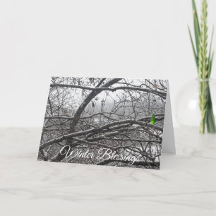 Carte de voeux de vacances de la bénédiction d'hiv
