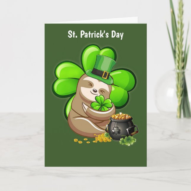 Carte de vœux de vacances de la St. Patrick pour p (Devant)