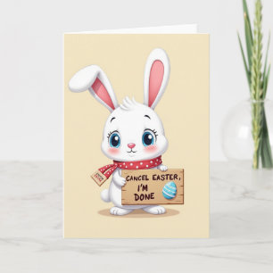Carte de vœux de vacances de Lapin fatigué