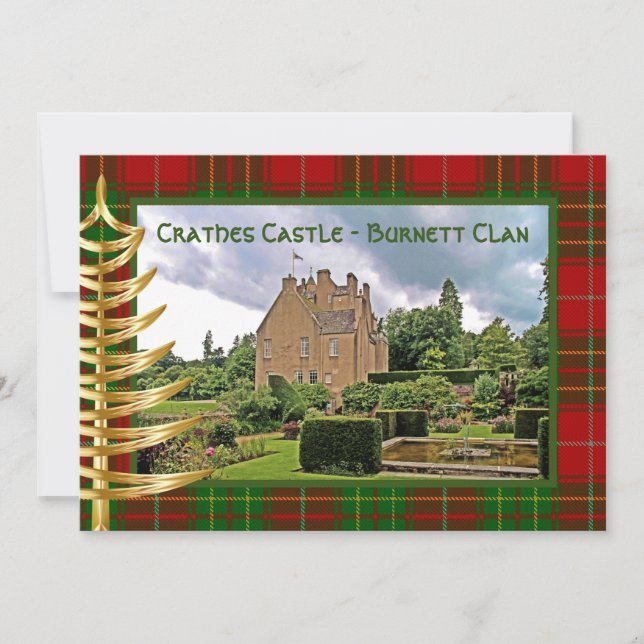 Carte de vœux de vacances de l'arbre doré du clan  (Devant)