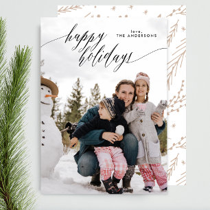 Carte de vœux de vacances de Noël joyeux Belle Pho