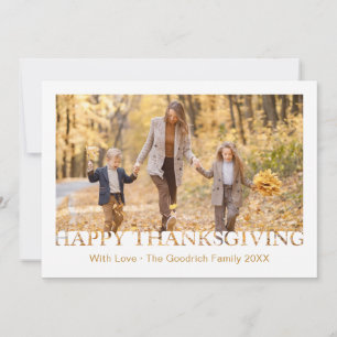 Carte de vœux de vacances de photo de Thanksgiving