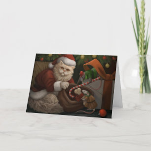 Carte de voeux de vacances de trio de Noël