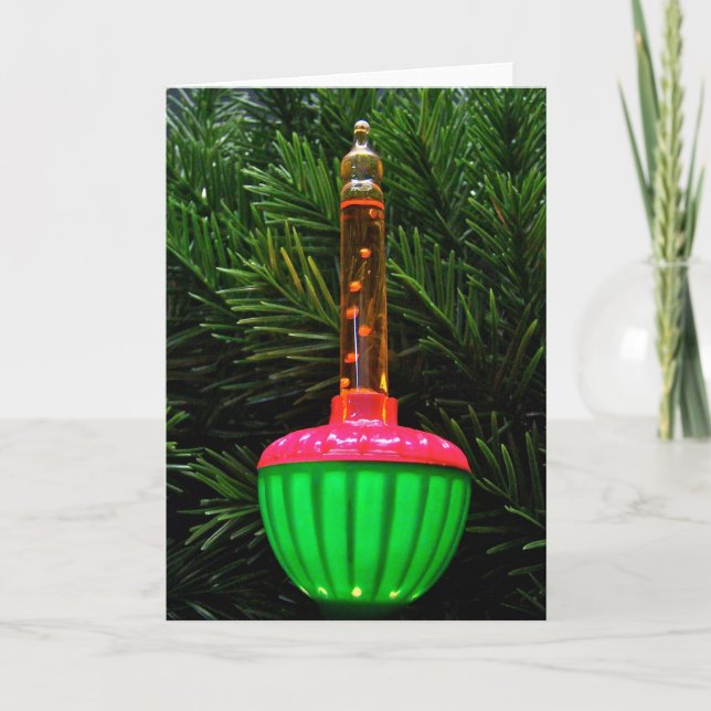 Carte de voeux de vacances décorative bulle légère (Devant)