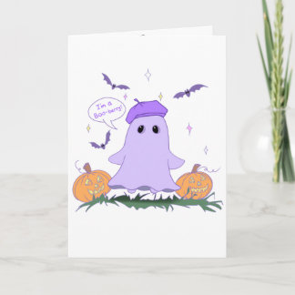Carte de vœux de vacances d'Halloween Joyeuse avec