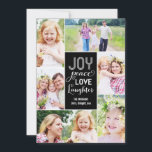 Carte de vœux de vacances en collage - Noir<br><div class="desc">Célébrez la saison avec cette carte de vacances moderne et élégante de Berry Berry Sweet. Visitez WWW.BERRYBERRYSWEET.COM pour voir notre collection de papeterie élégante.</div>