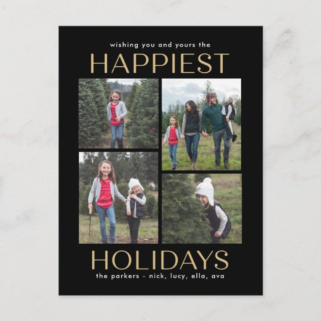 Carte de vœux de vacances en collage propre et sol (Devant)