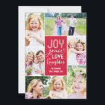 Carte de vœux de vacances en collage - Rouge<br><div class="desc">Célébrez la saison avec cette carte de vacances moderne et élégante de Berry Berry Sweet. Visitez WWW.BERRYBERRYSWEET.COM pour voir notre collection de papeterie élégante.</div>