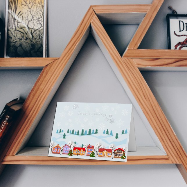 Carte de vœux de vacances en papier métallisé repr (Créateur téléchargé)