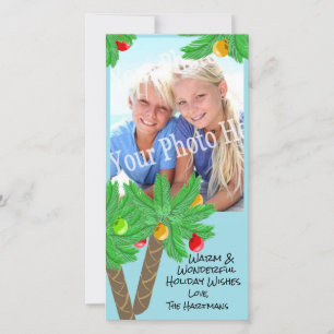 Carte de voeux de vacances Jolly Palm Trees