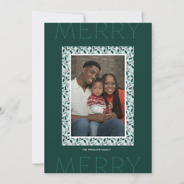 Carte de vœux de vacances Jours joyeux de Noël (Pi (Devant)