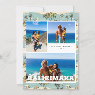 Carte de vœux de vacances Mele Kalikimaka   Hawaï 
