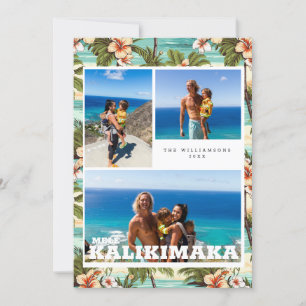 Carte de vœux de vacances Mele Kalikimaka   Hawaï 
