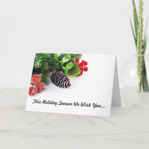 Carte de voeux de vacances moyenne