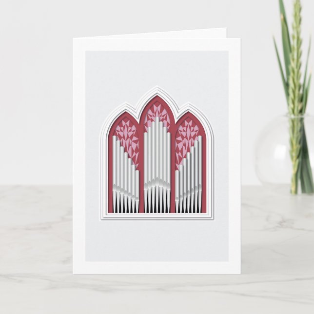Carte de voeux de vacances - Orgue (Devant)