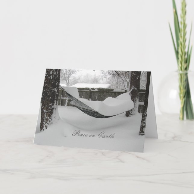 Carte de vœux de vacances Paix sur Terre (Devant)