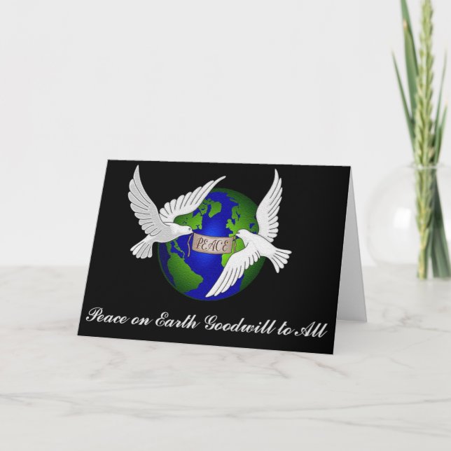 Carte de vœux de vacances Peace On Earth (Devant)