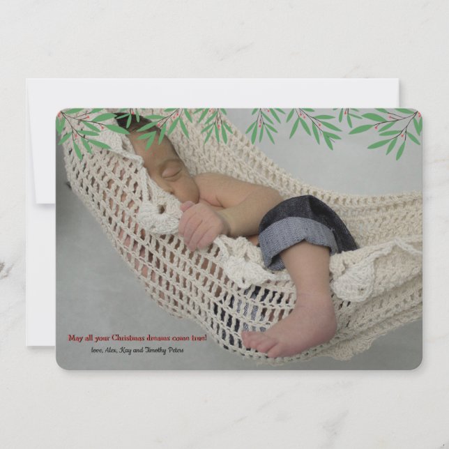 Carte de vœux de vacances Petites Feuilles (Devant)