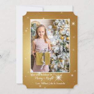 Carte de vœux de vacances Photo Star Bright