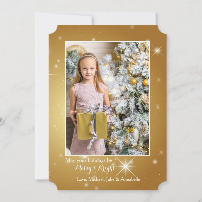 Carte de vœux de vacances Photo Star Bright (Devant)
