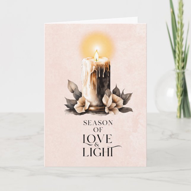 Carte de vœux de vacances pliée non-photo (Devant)