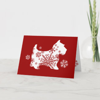 Carte de voeux de vacances pour chien de Snowflake