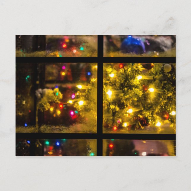 Carte de vœux de vacances pour fenêtre de Noël (Devant)