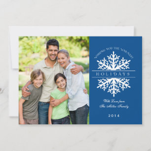Carte de vœux de vacances Snowflake Groupon