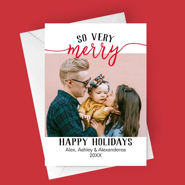 Carte de vœux de vacances très joyeuse (So Very Merry Holiday Photo Card)