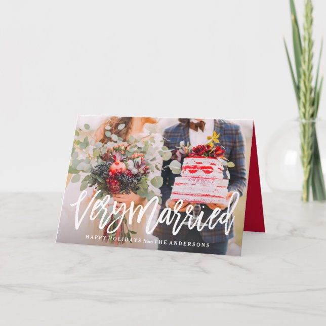 Carte de voeux de vacances très mariée (Devant)